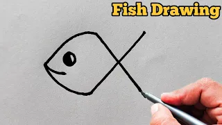 How To Draw Fish From Letter X मछल क ड र इ ग बन ए 