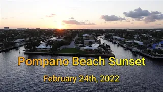 Sunset at Pompano Beach on February