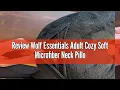 Review Wolf Essentials Adult Cozy Soft Microfiber Neck Pillow for Travel - Compact Machine Washable