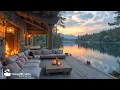 Download Lagu Jazz In Peaceful Evening In Lake side | Calm Jazz In Great Sunset For Relief Stress, Relaxing