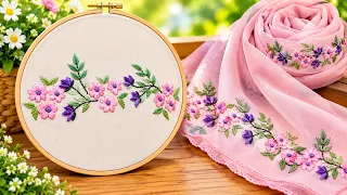 easy hand embroidery flower design tutorial,,,,, #embroidery #design #handmade #viral #handwork