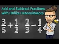 Add and Subtract Fractions Math with Mr Bee CCSS 5 NF A 1