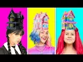 Download Lagu Wednesday vs Enid vs Mermaid - One Colored House Challenge! Funny Relatable Situations