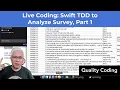 Swift TDD First Steps to Analyze Survey Live Coding