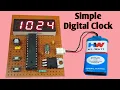 Easy digital clock Atmega328p chip 7 segment clock JLCPCB