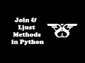 130 String Join and Ljust Method in Python with Example Code Python String Methods-12