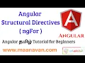 Angular Structural Directives - ngFor Angular Tamil Tutorial for Beginners