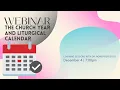Session 1 Liturgical Calendar Primer