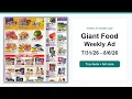 Giant Food Weekly Ad 26 - 26 Top Deals