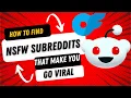 How to find NSFW Subreddits on Reddit that make your Model GO viral OFM Onlyfans Management