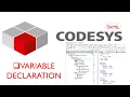 03 CODESYS Programming Variable Declaration Types of Variables