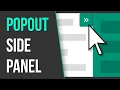 How to Create a POP OUT SIDE PANEL with HTML CSS JavaScript