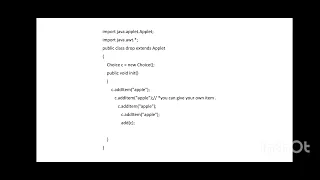 Creating a simple code how drop down work simple input form using Java applet