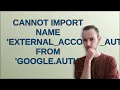 cannot import name external - account