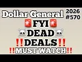 2026 Dollar General Couponing FYI DEAD DEALS MUST WATCH