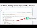 New Alpha Feature - Create reusable actions from Node js code steps No CLI required