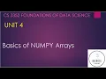 4 1 Basics of Numpy Arrays in Tamil