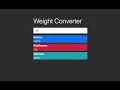 Weight Converter made by Bootstrap and JavaScript