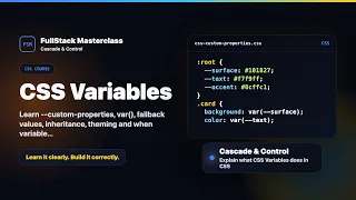 CSS Variables Explained FullStack Masterclass CSS Course