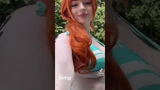 nami cosplay #nami #onepiece #cosplay #girlcosplay #sexy #short #fyp #simpin #swimsuit