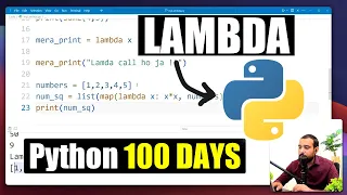 Python Lambda Function with Map Filter Reduce Functions Python 100 Days SERIES