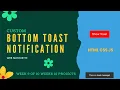 Custom Bottom Toast notification HTML CSS JS Week 9 of 10 Weeks 10 Projects Web Silhouette