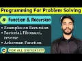 6 8 Practice Question on Recursion Ackerman function in c Function Recursion C language