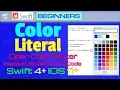 Swift Xcode 7 Beginners Tricks Open Color Picker in Source Code Color Literal