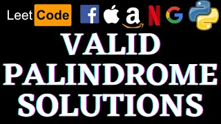 Valid Palindrome Leetcode Python Solution Python