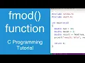 fmod function C Programming Tutorial