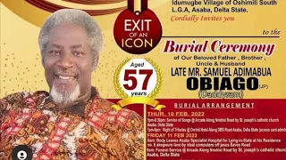 sam obiago the nollywood actor is buried watch the entire burial ceremony
