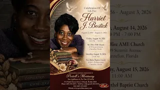 Harriet J Bostick Celebration Of Life