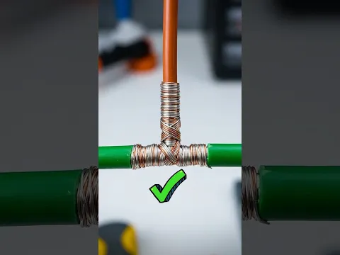 โThe Ultimate Pro Way to Join Electrical Wires (Clean T-Splice Trick) โก | VoltCraft Lab #shorts