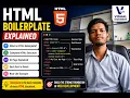 HTML Boilerplate Explained Complete HTML Structure for Beginners HTML Tutorial