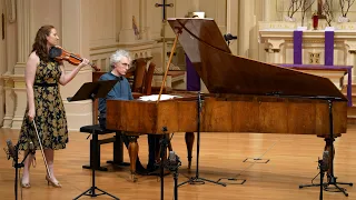 Clara Schumann: Romance No. 1 Op. 22 Augusta McKay Lodge, violin & Eric Zivian, fortepiano. 8K video