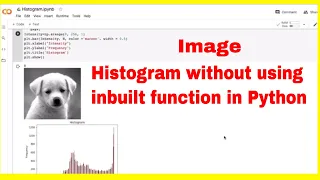 Image histogram without using function in python colabs