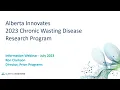2023 Chronic Wasting Disease Research Program