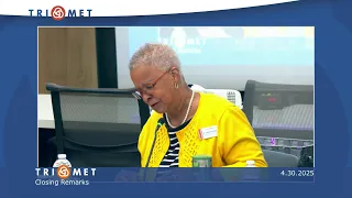TriMet Board of Directors Strategy Meeting April 30 2025