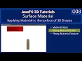 Material Phong Material and DiffuseColor JavaFx 3D Tutorial