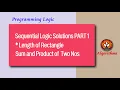 Algorithms Sequential Logic Solutions PART 1