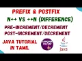 10 Pre-increment and Post-increment Operators in Tamil Decrement Difference between n and