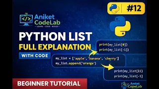 List in Python in Marathi Python Lists Explained with Code Example