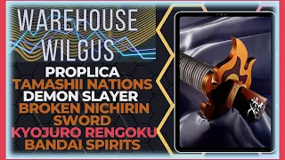proplica demon slayer kimetsu no yaiba broken nichirin sword kyojuro rengoku bandai spirits unboxing