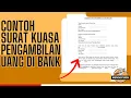 Lagu Cara Bikin dan Contoh Surat Kuasa Pengambilan Uang di Bank