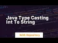 java type casting int to string