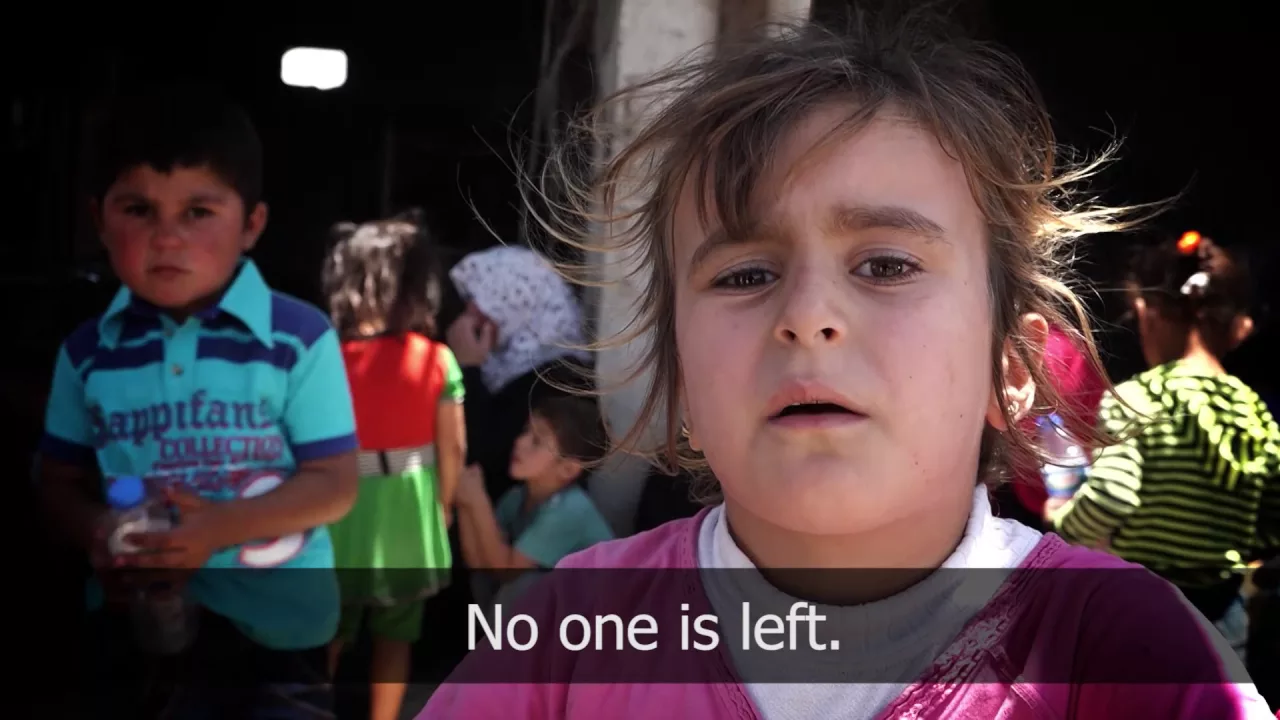 ISIL Terrorists in Manbij Children eyes