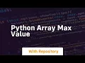 python array max value