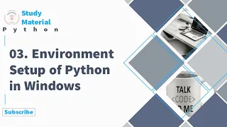 03 Environment Setup of Python in Windows Machine Python Tutorial Python By Arihant Jain