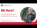 Rutgers Summer Session Registration Tutorial Confirming Attendance with RU Here