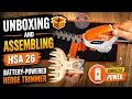 Watch the full unboxing and assembling of the STIHL HSA 26 Battery-Powered Hedge Trimmer